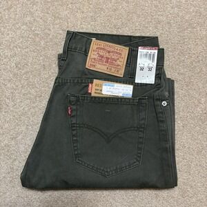 Vtg Levis 505 Jeans NWT Mens 32x32 Green Regular Fit Straight Leg Denim Pants 02